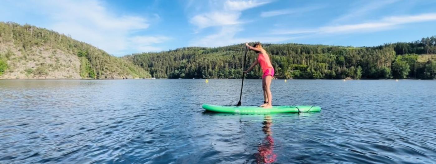 paddleboarding