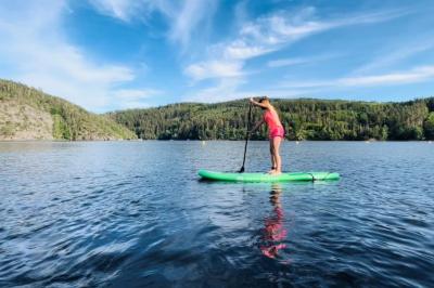 paddleboarding