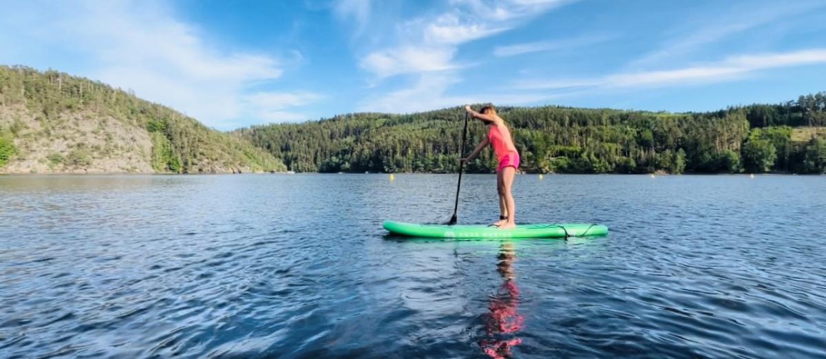 paddleboarding