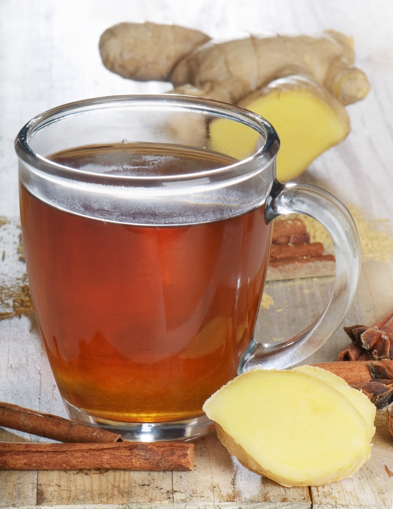 čaj, zázvor, skořice