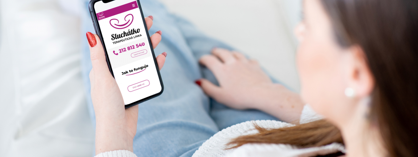 terapeutická linka sluchátko